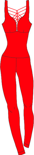 Комбинезон для фитнеса Vitoria Vermelho  TTFY
